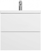 Am.Pm Тумба с раковиной Gem 60 белый глянец, с 2 ящиками